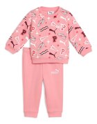 Puma Спортен екип с лого и графика Праскова