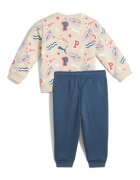 Puma Спортен екип с лого и графика Син/Крем