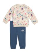 Puma Спортен екип с лого и графика - Син/Крем