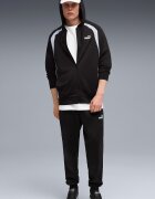 Puma Спортен екип с цип и лого Бял/Черен