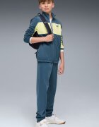 Puma Спортен екип с цип и лого Тъмносин/Шам фъстък зелено
