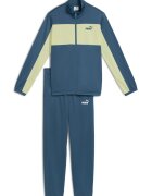 Puma Спортен екип с цип и лого Тъмносин/Шам фъстък зелено