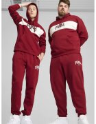 Puma Спортен панталон Squad с лого - Бял/Тъмночервен