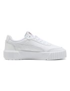 Puma Спортни обувки Carina Mia от кожа и еко кожа с равна платформа Бял