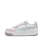 Puma Спортни обувки Carina Street Jr от кожа и еко кожа - Бял/Бледо синьо/Розово