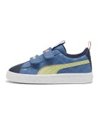 Puma Спортни обувки Classic от велур и кожа - Син/Шам фъстък зелено