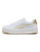 Puma Спортни обувки Court Lally от еко кожа Бял/Жълт