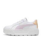 Puma Спортни обувки Karmen от кожа и еко кожа с лого - Бял/Оранжев/Розово
