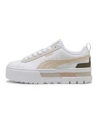 Puma Спортни обувки Mayze Mix от еко кожа с велур Бежов/Мръснобял
