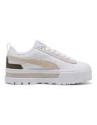 Puma Спортни обувки Mayze Mix от еко кожа с велур Бежов/Мръснобял