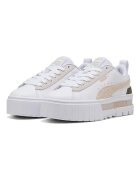 Puma Спортни обувки Mayze Mix от еко кожа с велур Бежов/Мръснобял