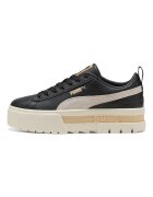 Puma Спортни обувки Mayze с велур и равна платформа Черен/Светло кафяво
