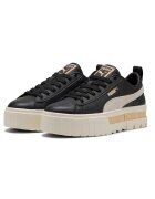 Puma Спортни обувки Mayze с велур и равна платформа Черен/Светло кафяво