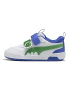 Puma Спортни обувки Multiflex 2 Dino V с велкро - Бял/Cапфирено синьо/Ябълково
