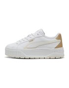 Puma Спортни обувки от еко кожа с лого - Бял/Бежов