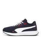 Puma Спортни обувки от екологична кожа и мрежа - Runtamed - Бял/Тъмносин