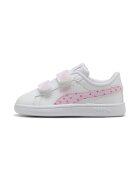Puma Спортни обувки Smash 3.0 Hearty от еко кожа с велкро Бял/Светлорозов