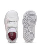 Puma Спортни обувки Smash 3.0 Hearty от еко кожа с велкро Бял/Светлорозов