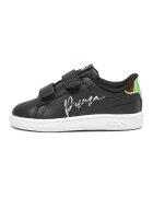 Puma Спортни обувки Smash 3.0 от еко кожа с велкро - Черен/Тюркоаз