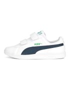 Puma Спортни обувки Up от еко кожа с велкро - Бял/Зелен/Тъмносин