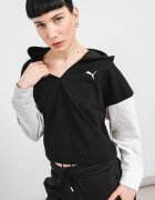 Puma Спортно худи DryCell Черен/Сив меланж/Бял