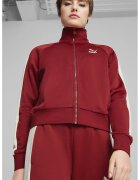 Puma Спортно яке Iconic с лого - Тъмночервен/Крем