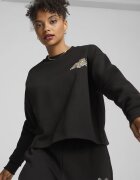 Puma Суитшърт Essentials+ Class Act с паднали ръкави Бял/Златист/Черен