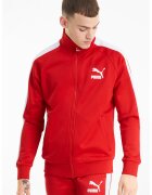 Puma Суитшърт Iconic T7 PT с цип и ръкави реглан - Червен/Бял