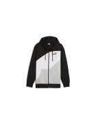 Puma Суитшърт с цип и качулка Power Colorblock Многоцветен Памук - Черен/Сив