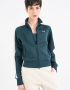 Puma Суитшърт T7 Always On с цип Тъмнозелен/Крем