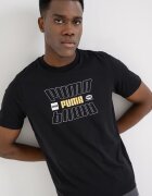 Puma Тениска Ess Lab Holiday с лого Черен