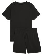 Puma Тениска и къс панталон Черен/Tъмносив