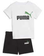 Puma Тениска Minicats с принт и шорти Бял/Черен/Бял