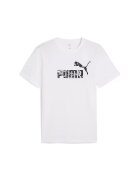 Puma Тениска с лого Бял/Избеляло черно