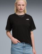 Puma Тениска с овално деколте и животинска шарка Черен/Бял