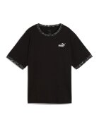 Puma Тениска с овално деколте и животинска шарка Черен/Бял