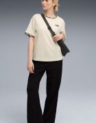 Puma Тениска с овално деколте и животинска шарка Крем