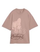 Puma Тениска STREET GLAM Oversized Bedazzled Graphic Прашно розово
