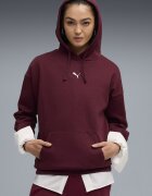 Puma Уголемено худи с джоб кенгуру и връзка Бордо