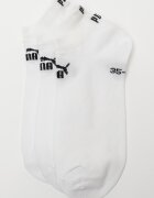 Puma Унисекс чорапи до глезена с лого - 3 чифта Бял/Черен