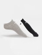 Puma Унисекс чорапи до глезена с лого - 3 чифта Бял/Черен/Сив меланж