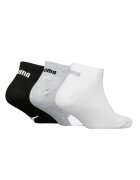 Puma Унисекс чорапи с лого - 3 чифта Бял/Черен/Сив
