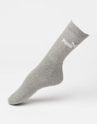 Puma Унисекс дълги чорапи с лого - 3 чифта Бял/Черен/Сив меланж