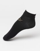 Puma Унисекс къси чорапи с памук с лого - 3 чифта Черен/Меланж тъмно сиво/Тъмно каки