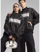 Puma Унисекс уголемено яке с лого - Черен/Мръснобял