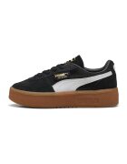 Puma Велурени спортни обувки Palermo Elevata с равна платформа - Бял/Златист/Черен