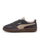Puma Велурени спортни обувки Palermo Pop с еко кожа - Тъмнобежово/Tъмносив