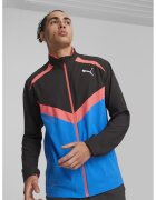 Puma Яке Ultraweave с цветен блок - за бягане - Черен/Розова сьомга/Син