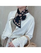 Pursehuit Черен шал с щампа на сърце Sanah C1