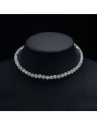 Pursehuit Колие тенис сребристо с кристали Dede C10